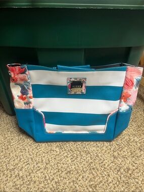 Miche Teal Blue & White Striped Demi cover